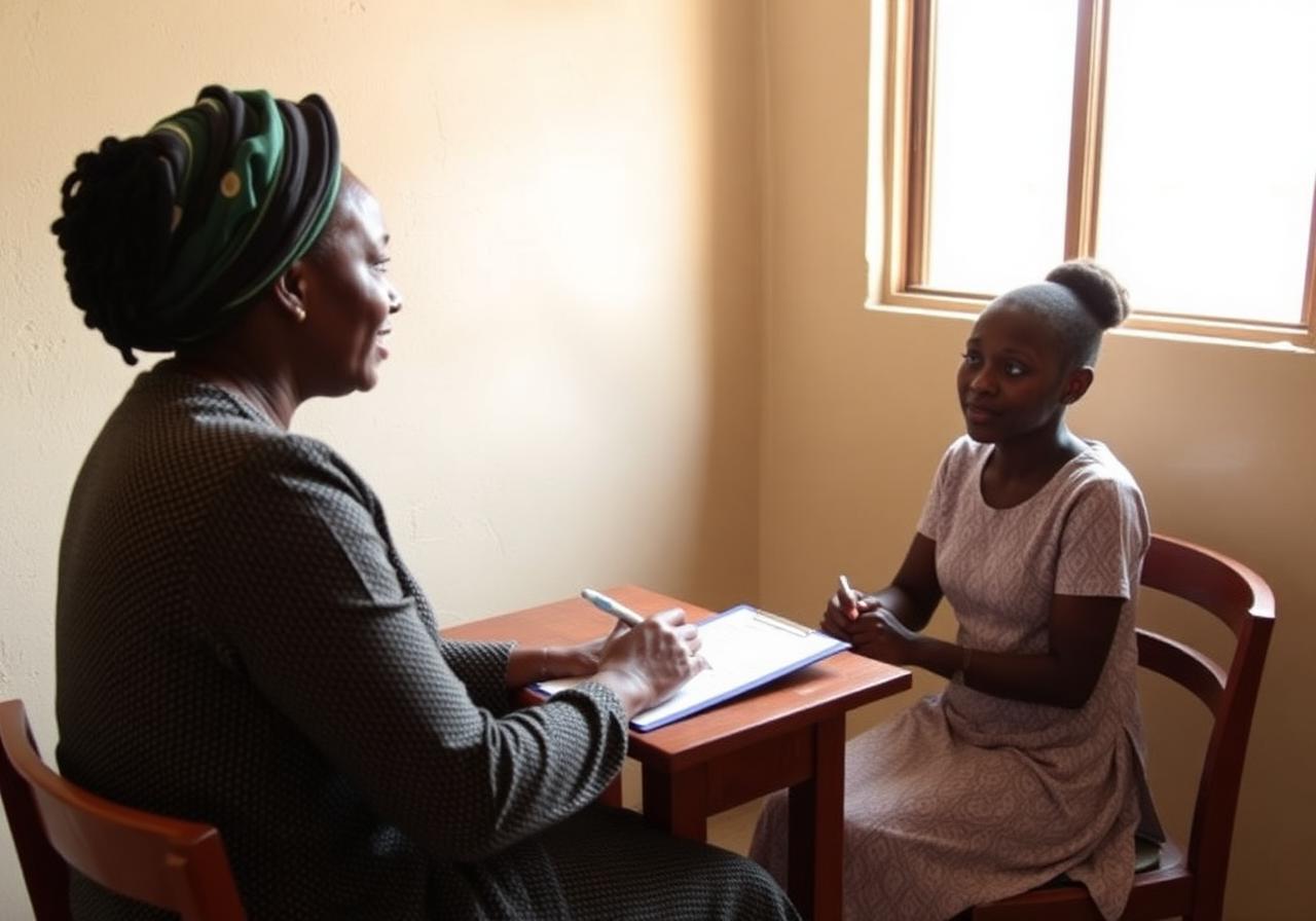 HopeBloom counselor meeting with an applicant